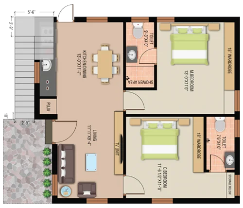 Independent East Phase layout