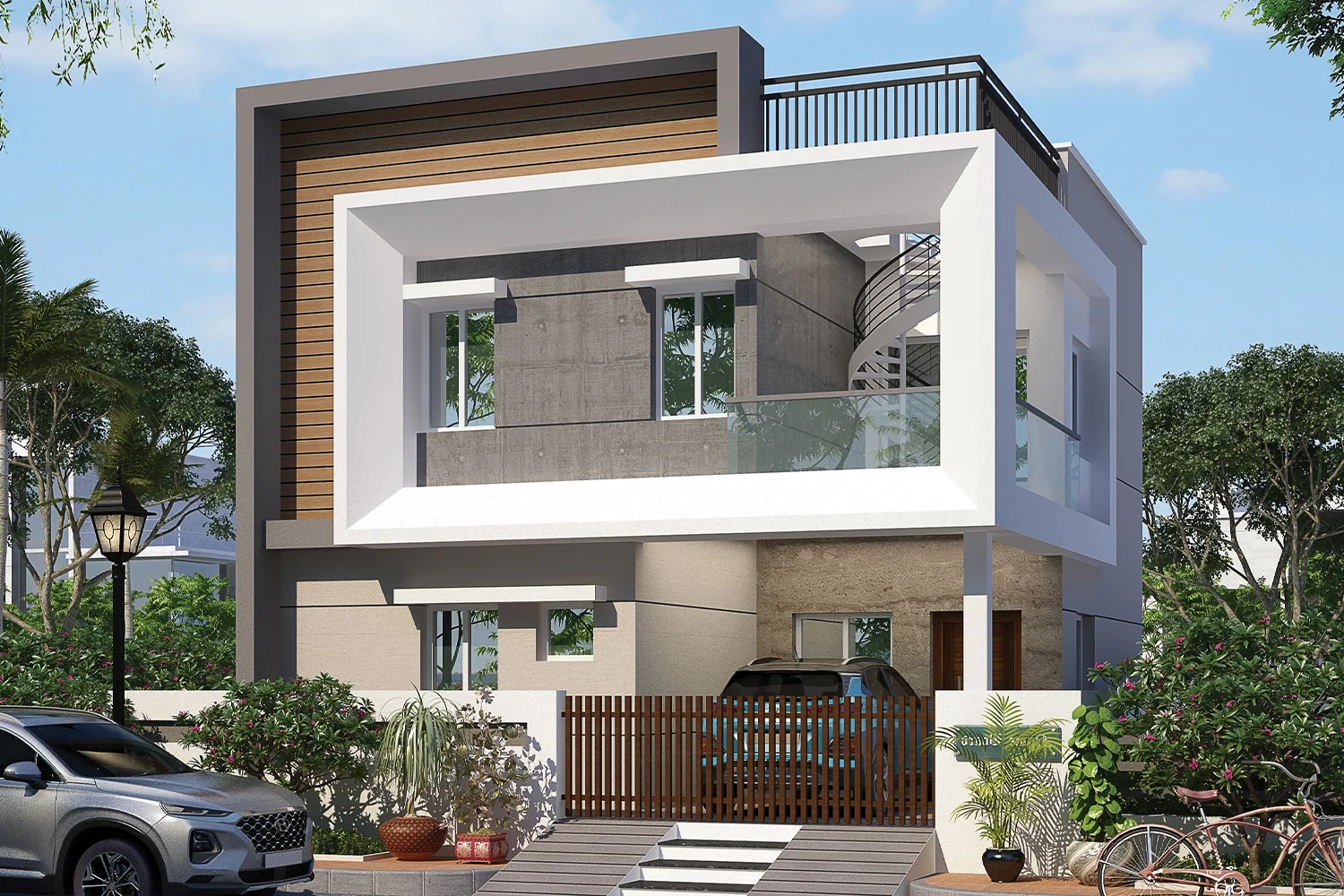 Duplex east elevation