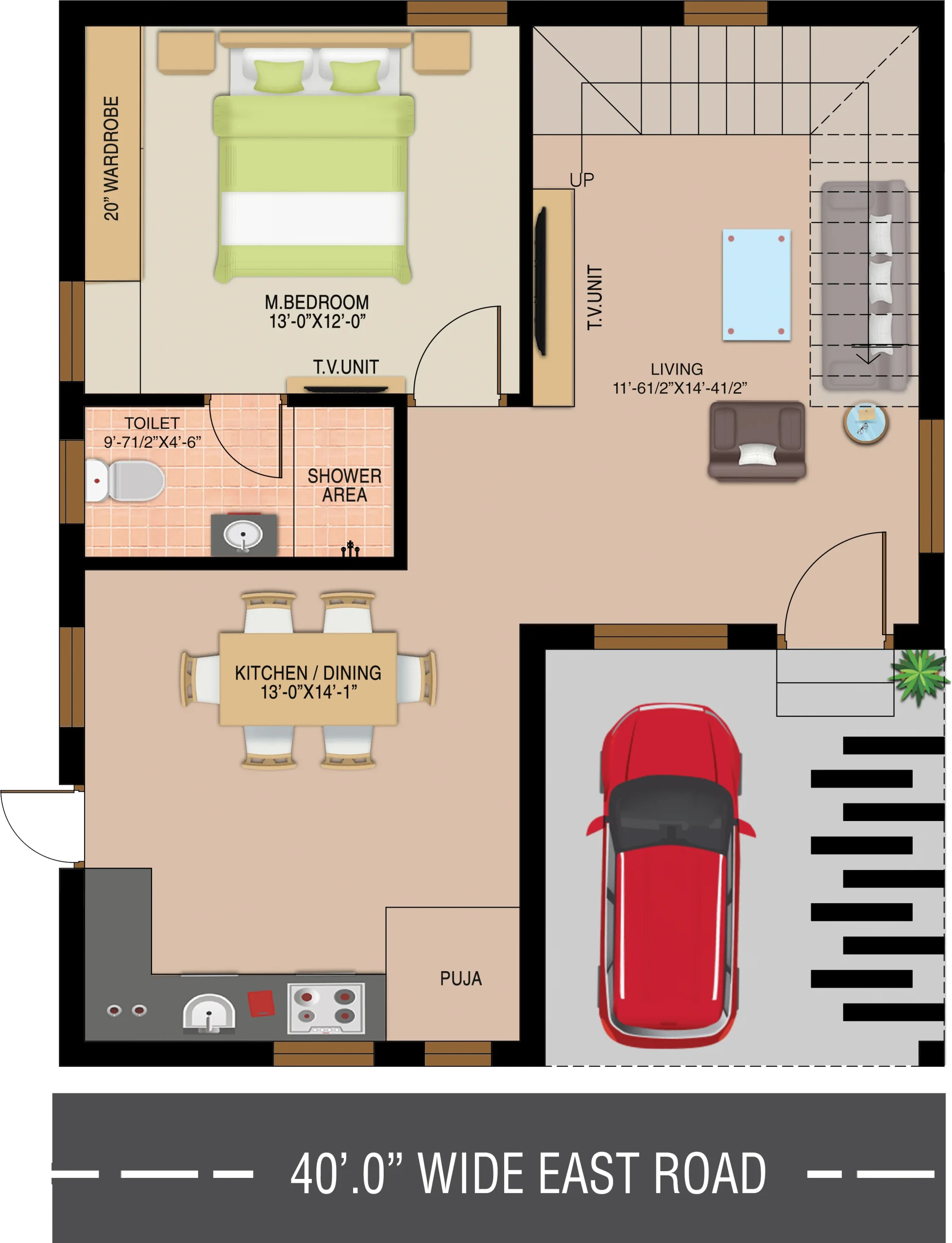 Duplex east ground floor